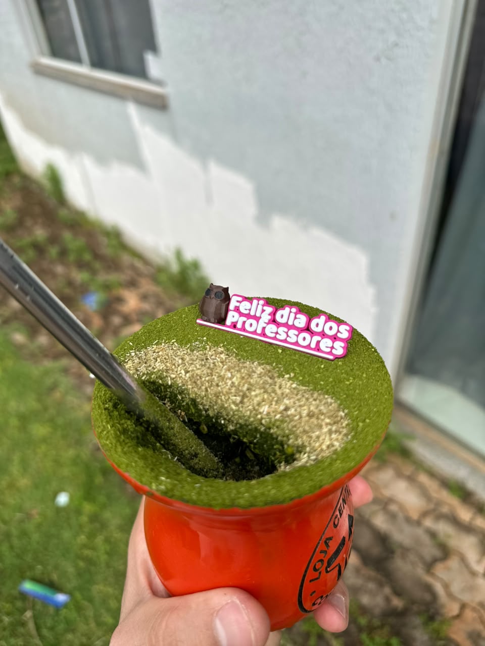 Enfeite de chimarrão dia dos professores