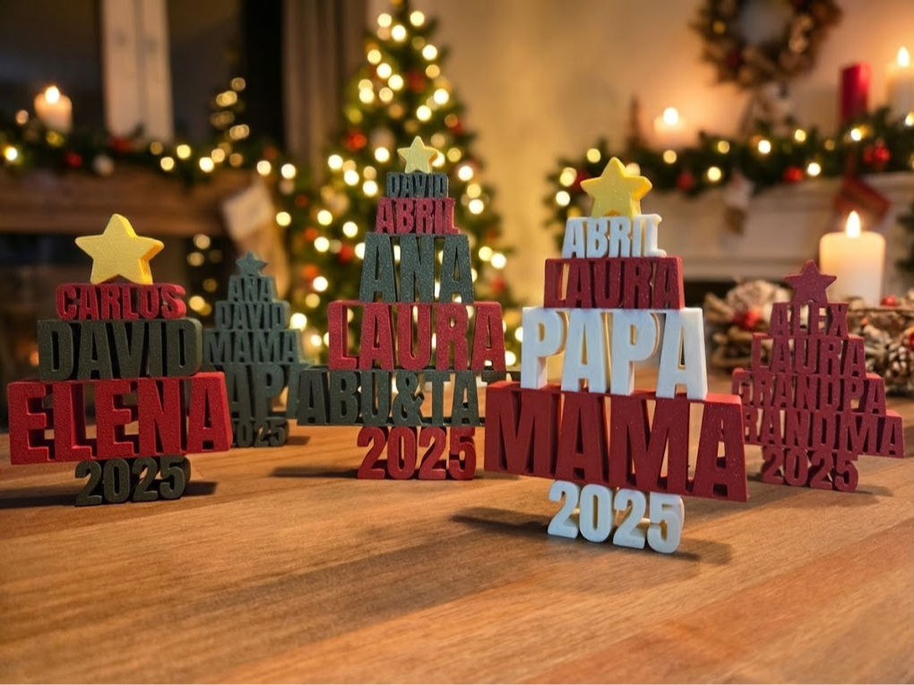 Árvore de Natal personalizado com nome